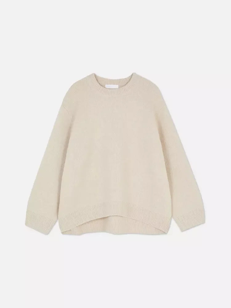 Relaxed Crewneck Knit Sweater