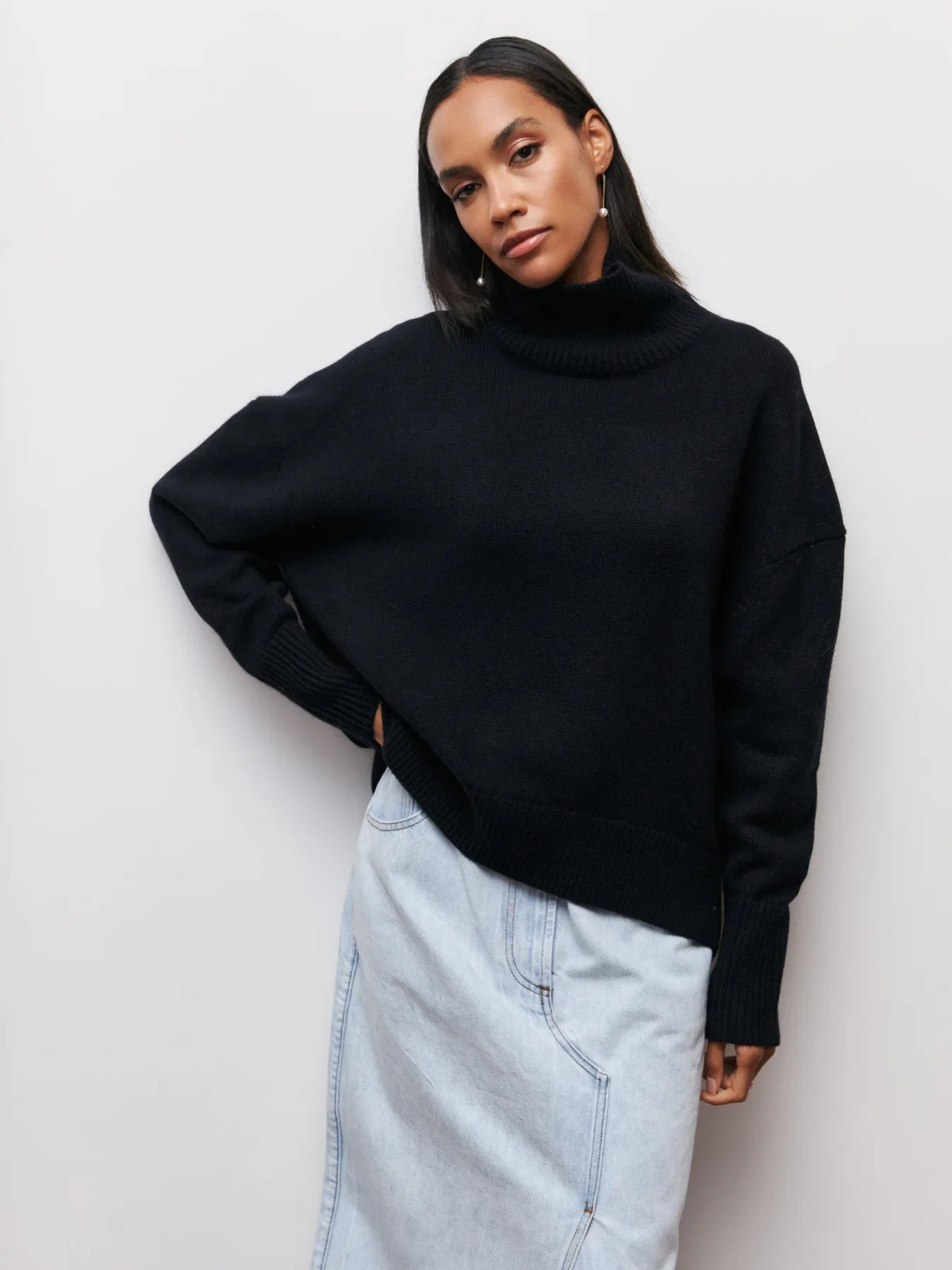 Relaxed Crewneck Knit Sweater