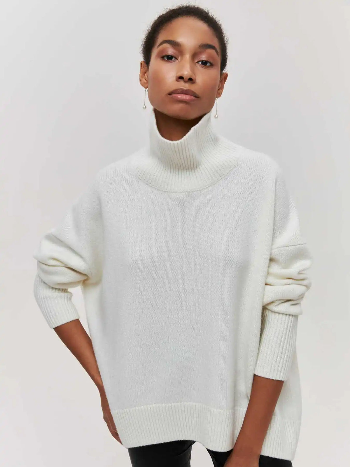 Relaxed Crewneck Knit Sweater